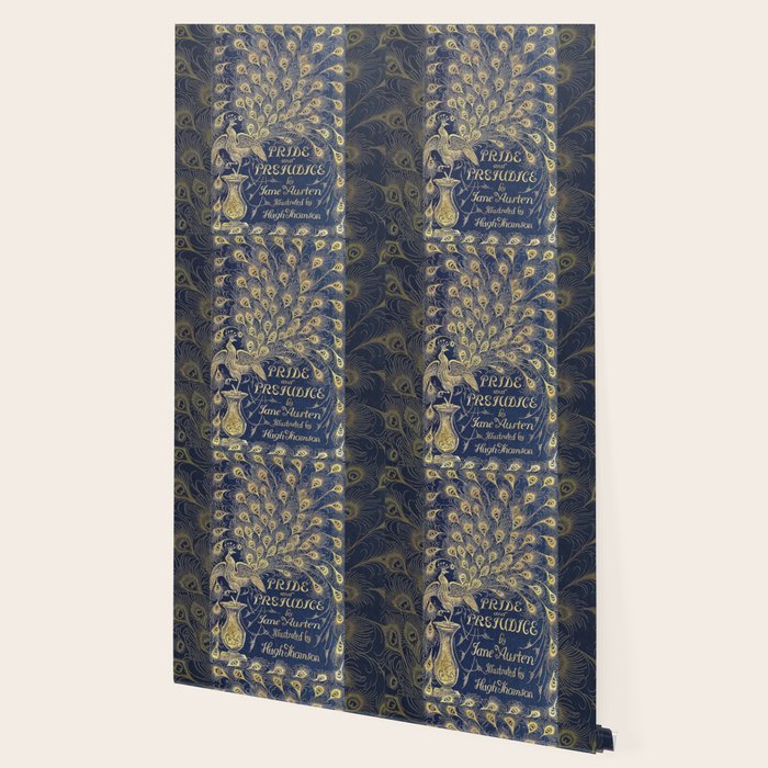 Pride and Prejudice by Jane Austen Vintage Peacock Book Cover Wallpaper Gallery Image 2
