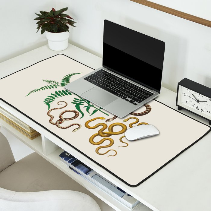 Vipers Aspis hugyi Serpentes Shinus molle Poster Print by Albertus SEBA Desk Mat Gallery Image 2