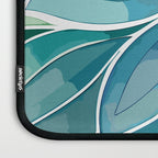 Blue and Green Bloom in Floral Laptop Sleeve Gallery Image 3