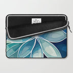 Blue and Green Bloom in Floral Laptop Sleeve Gallery Image 2