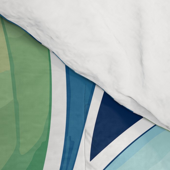 Blue and Green Bloom in Floral Comforter Gallery Image 4
