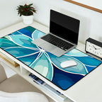 Blue and Green Bloom in Floral Desk Mat Gallery Image 2