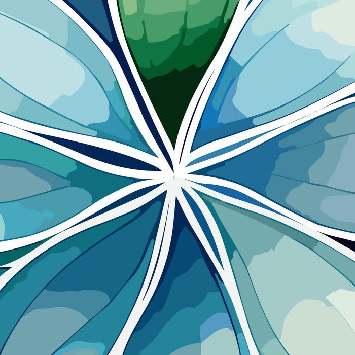 Blue and Green Bloom in Floral Coffee Mug Gallery Image 2