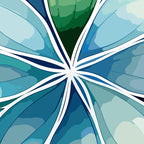 Blue and Green Bloom in Floral Coffee Mug Gallery Image 2