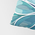 Blue and Green Bloom in Floral Pillow Sham Gallery Image 4