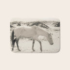 Wild Horses 3 - Black and White Bath Mat Gallery Image 1