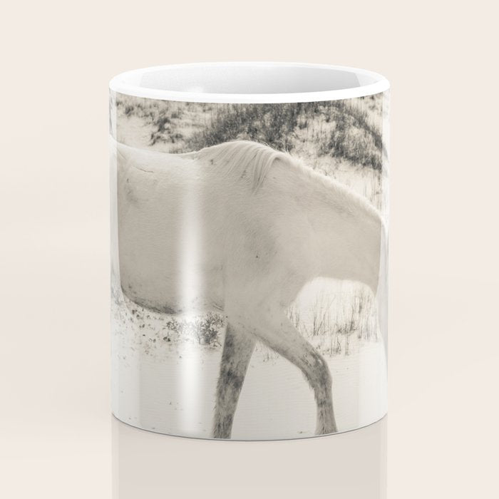 Wild Horses 3 - Black and White Coffee Mug Gallery Image 4