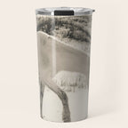 Wild Horses 3 - Black and White Travel Mug Gallery Image 1