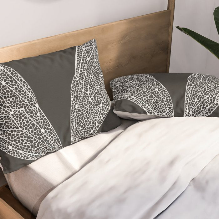 White Cicada Wings Pillow Sham Gallery Image 2