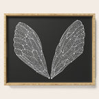 White Cicada Wings Serving Tray Gallery Image 1