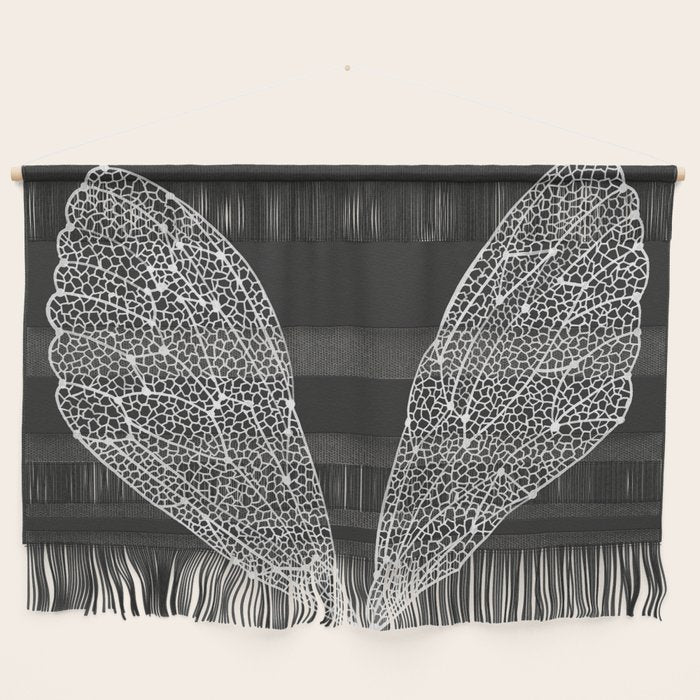 White Cicada Wings Wall Hanging Gallery Image 1