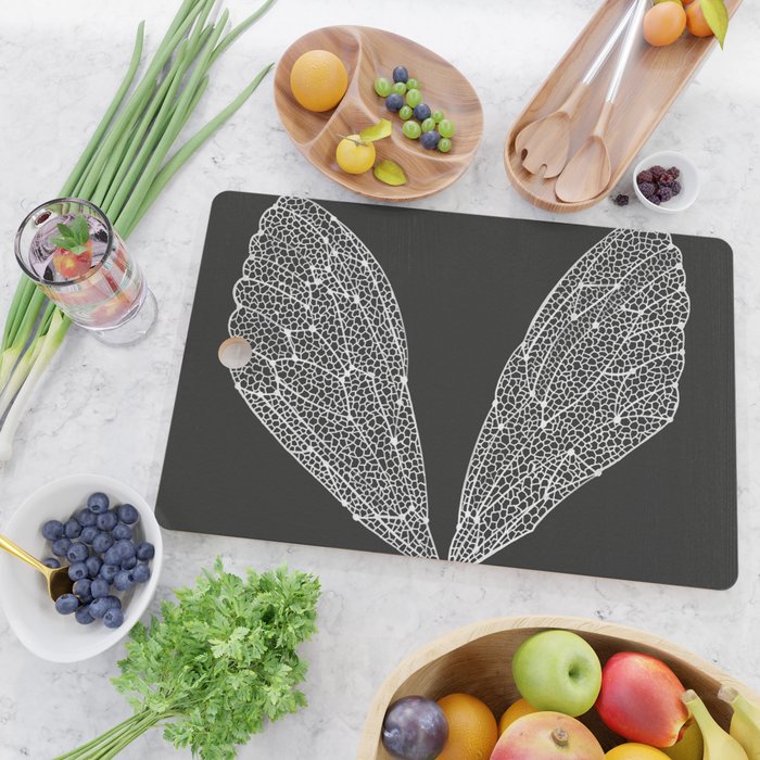 White Cicada Wings Cutting Board Gallery Image 2