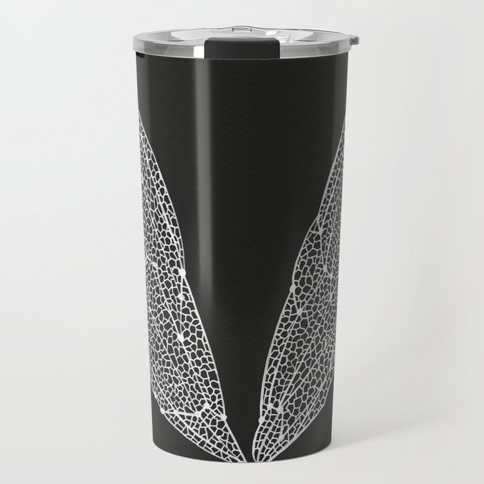 White Cicada Wings Travel Mug Gallery Image 1