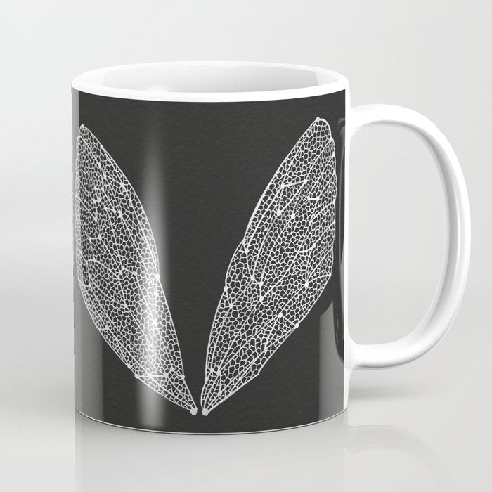 White Cicada Wings Coffee Mug Gallery Image 1