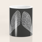 White Cicada Wings Coffee Mug Gallery Image 4