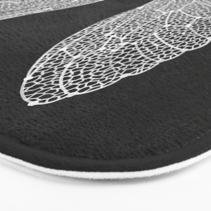 White Cicada Wings Bath Mat Gallery Image 3