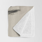 Wild Horses 4 - Black and White Throw Blanket Gallery Image 3