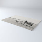 Wild Horses 5 - Black and White Rug Gallery Image 3