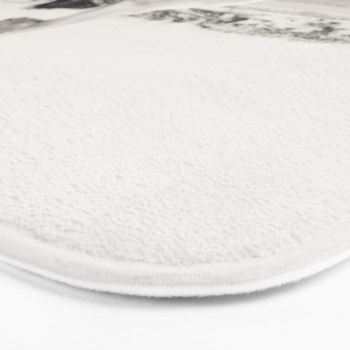 Wild Horses 5 - Black and White Bath Mat Gallery Image 3