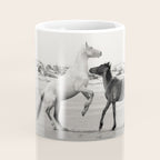 Wild Horses 5 - Black and White Coffee Mug Gallery Image 4