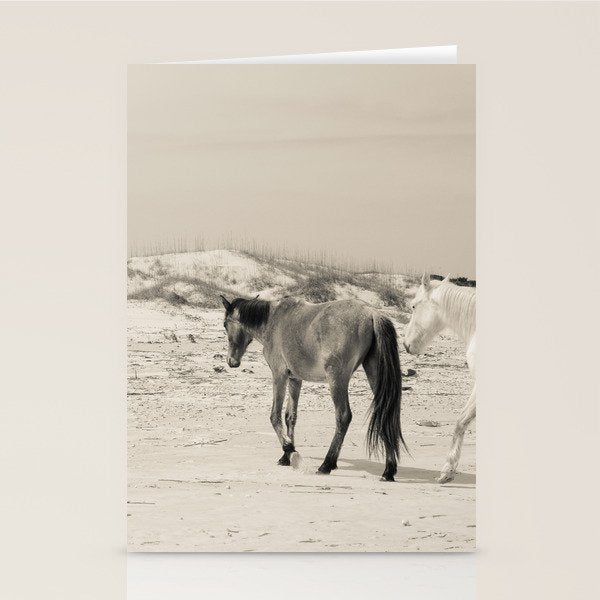 Wild Horses 6 - Black and White Stationery Card Gallery Image 2