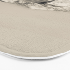 Wild Horses 6 - Black and White Bath Mat Gallery Image 3