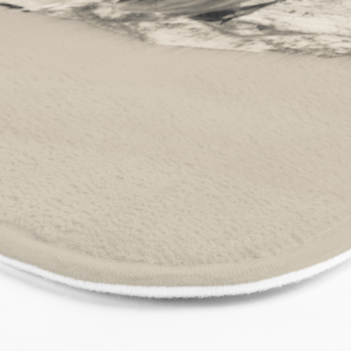 Wild Horses 6 - Black and White Bath Mat Gallery Image 3