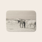 Wild Horses 6 - Black and White Bath Mat Gallery Image 1