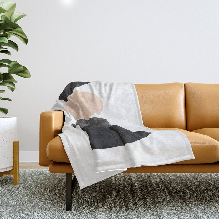 Peaceful, Zen, Balance, Geometric Art Throw Blanket Gallery Image 1