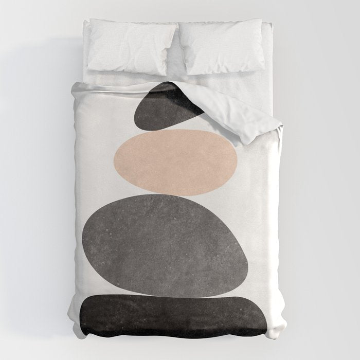 Peaceful, Zen, Balance, Geometric Art Duvet Cover Gallery Image 1