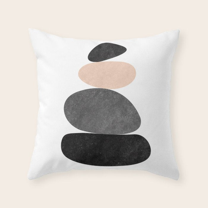 Peaceful, Zen, Balance, Geometric Art Throw Pillow Gallery Image 6