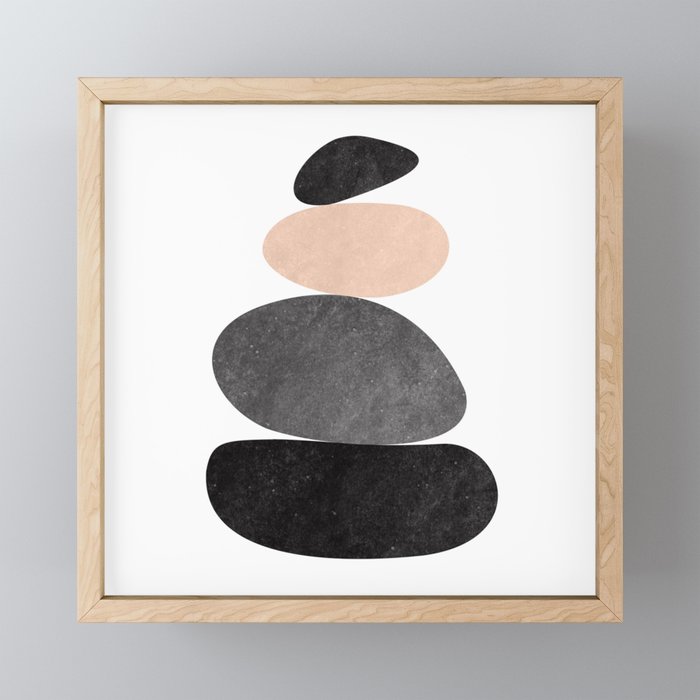 Peaceful, Zen, Balance, Geometric Art Mini Art Print Gallery Image 1
