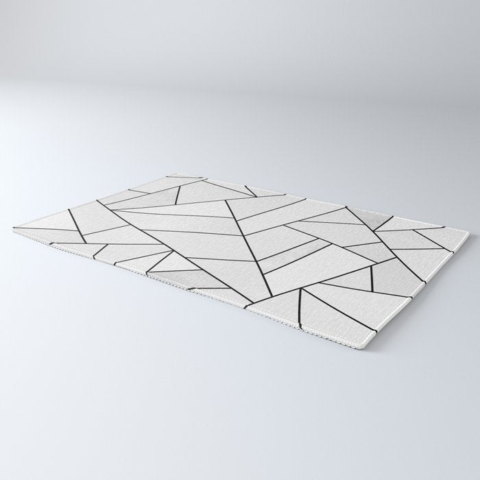 White Stone / Black Lines Rug Gallery Image 3