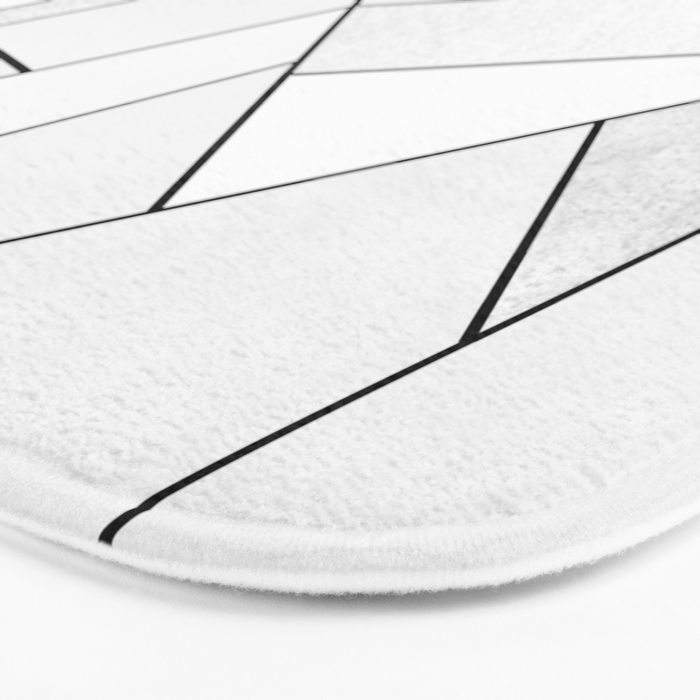 White Stone / Black Lines Bath Mat Gallery Image 3