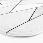 White Stone / Black Lines Bath Mat Gallery Image 3