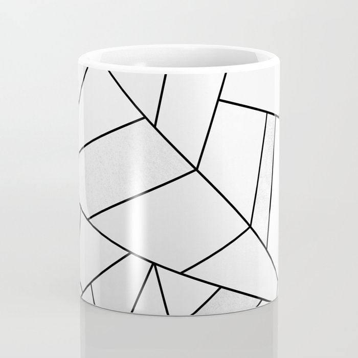 White Stone / Black Lines Coffee Mug Gallery Image 4