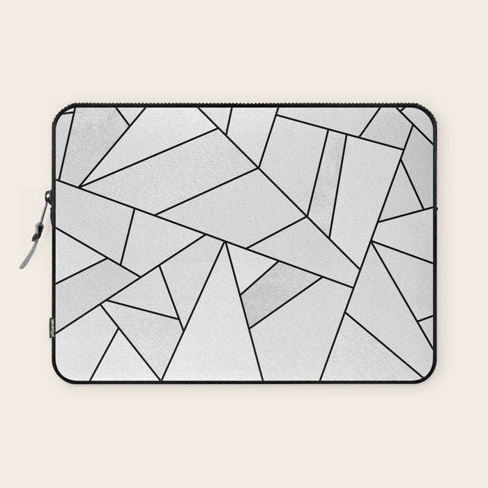 White Stone / Black Lines Laptop Sleeve Gallery Image 1
