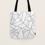 White Stone / Black Lines Tote Bag Gallery Image 1