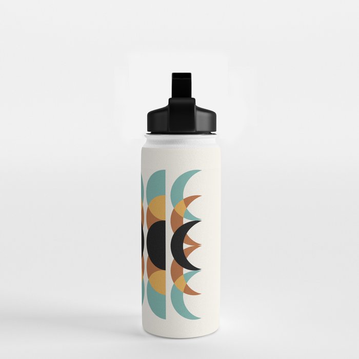 Moon Phases Abstract V Water Bottle Gallery Image 2