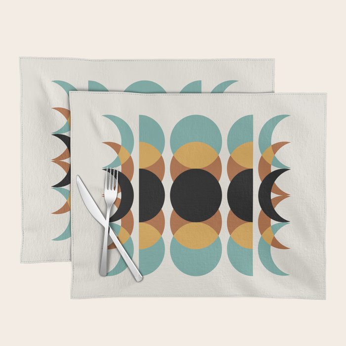 Moon Phases Abstract V Placemat Gallery Image 1