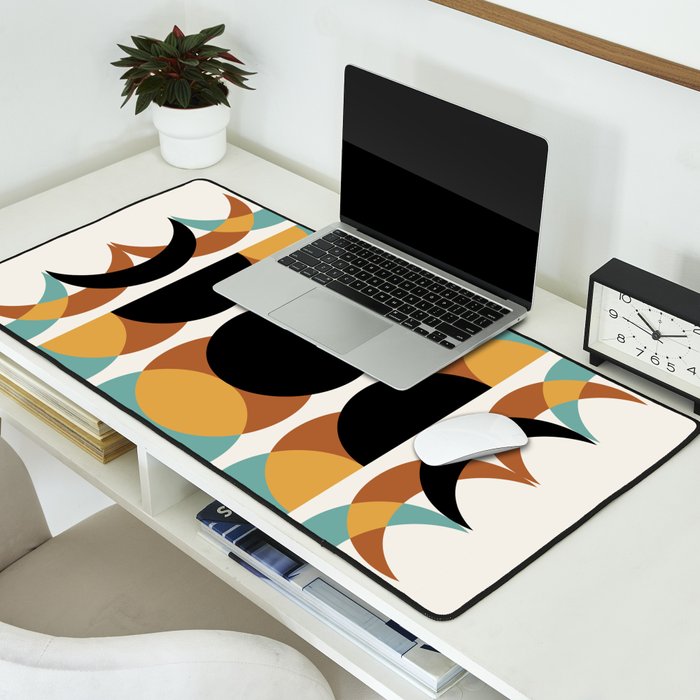Moon Phases Abstract V Desk Mat Gallery Image 2