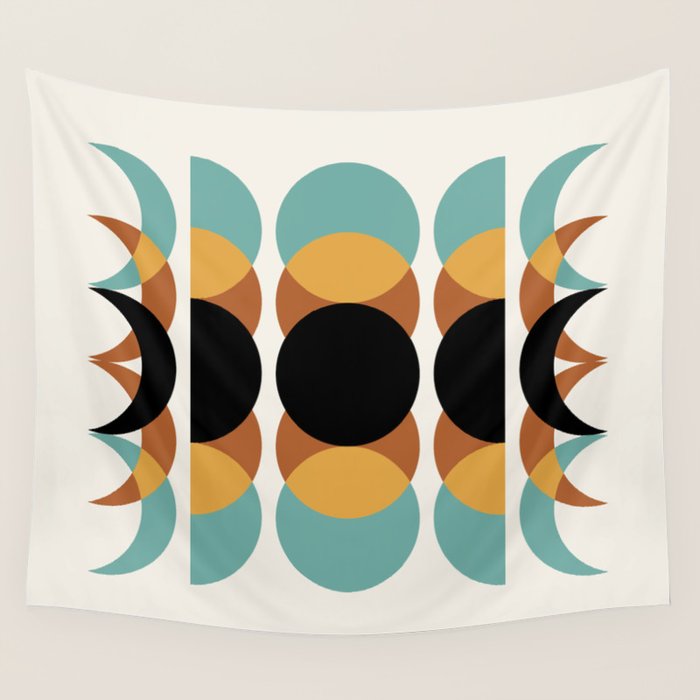 Moon Phases Abstract V Wall Tapestry Gallery Image 4