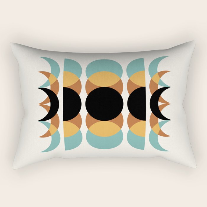 Moon Phases Abstract V Rectangular Pillow Gallery Image 1