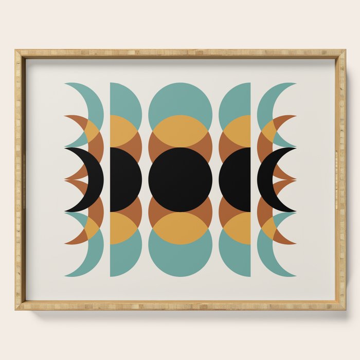 Moon Phases Abstract V Serving Tray Gallery Image 1