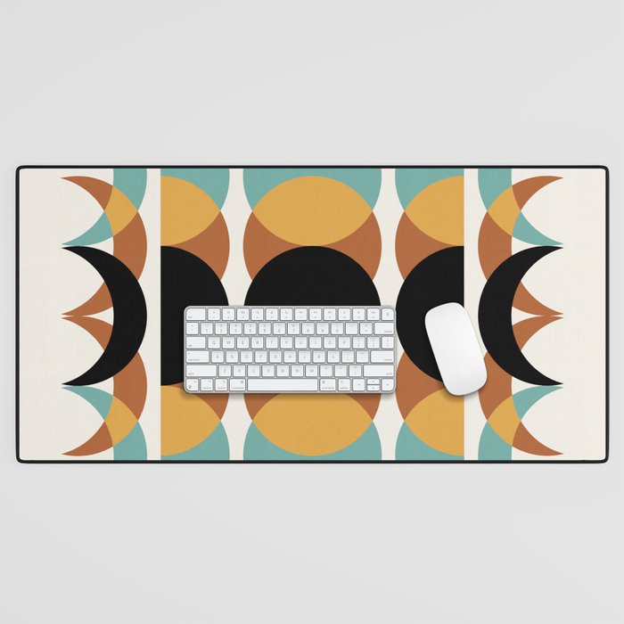 Moon Phases Abstract V Desk Mat Gallery Image 1