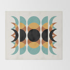 Moon Phases Abstract V Throw Blanket Gallery Image 2