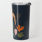 Hipster Mermaid Merman With Tattoos Poseidon King Of The Sea Midcentury Modern Cool Magical Mystical Abstract Art Bohemian Boho Style Trendy  Travel Mug Gallery Image 2