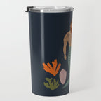 Hipster Mermaid Merman With Tattoos Poseidon King Of The Sea Midcentury Modern Cool Magical Mystical Abstract Art Bohemian Boho Style Trendy  Travel Mug Gallery Image 3