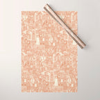 vintage halloween rust ivory Wrapping Paper Gallery Image 1