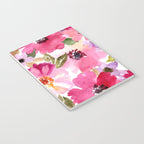 Watercolor Flowers Pink Fuchsia Notebook Gallery Image 3